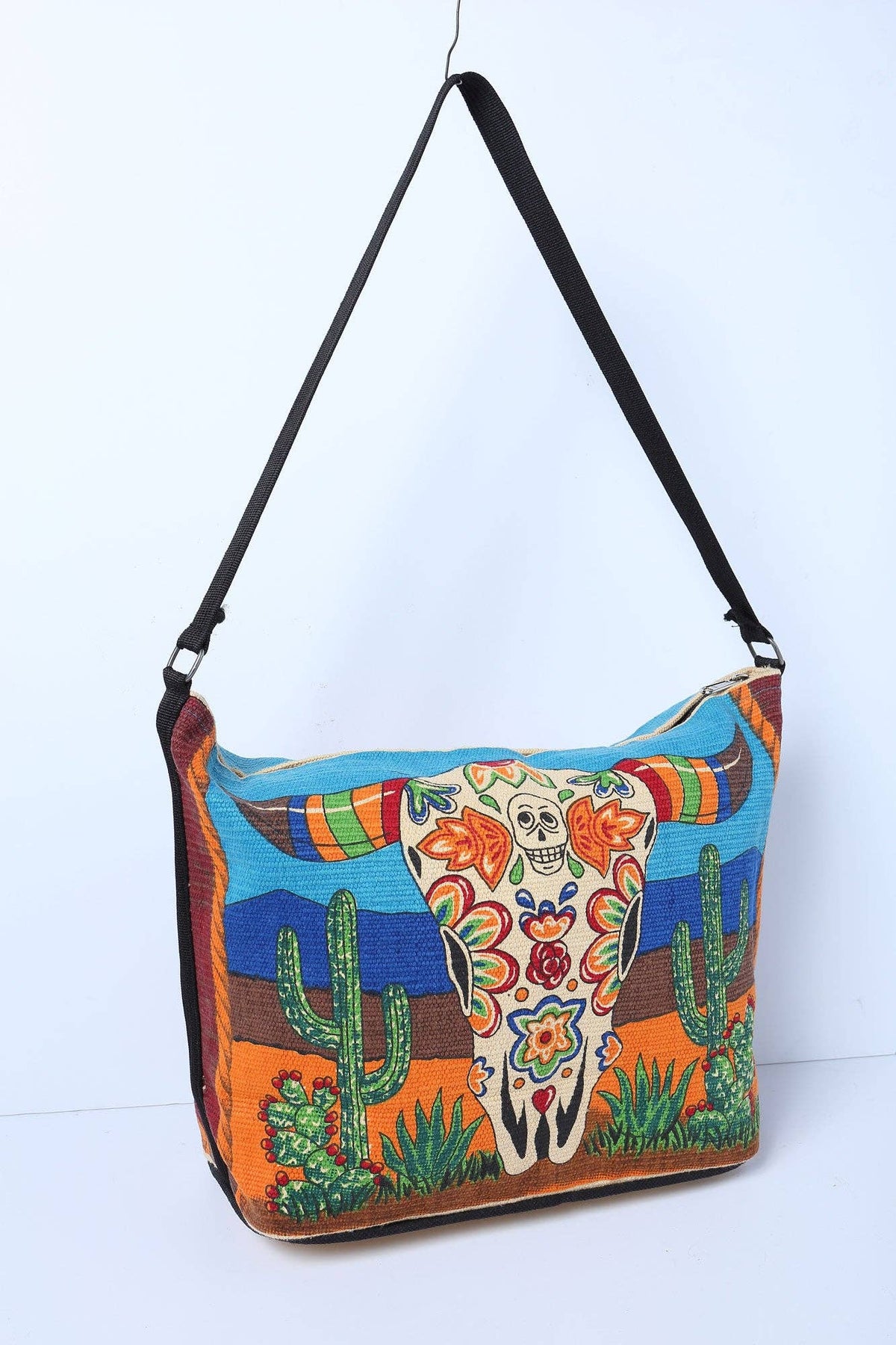 Cotton Day of the Dead Handbag