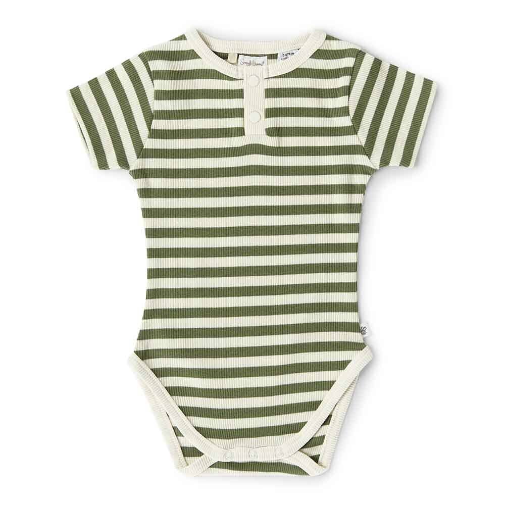 Olive Stripe SS Organic