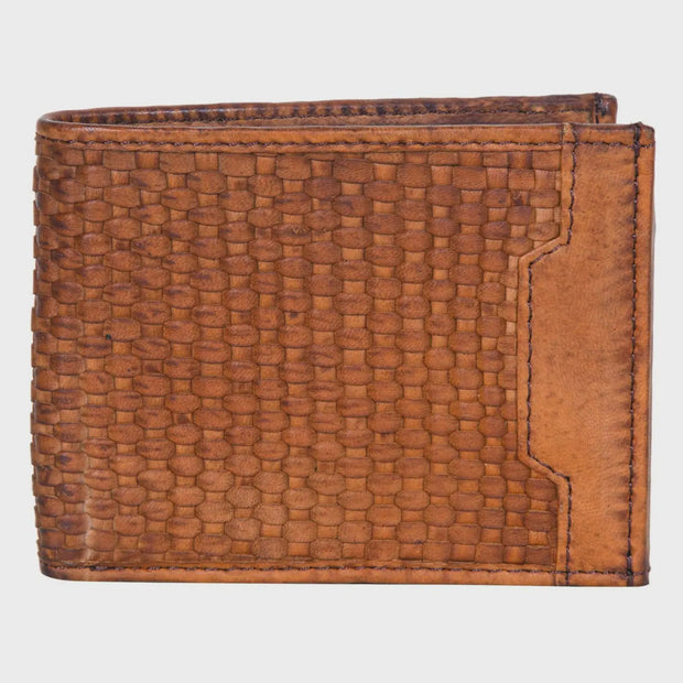 Men's Woven Leather Wallet