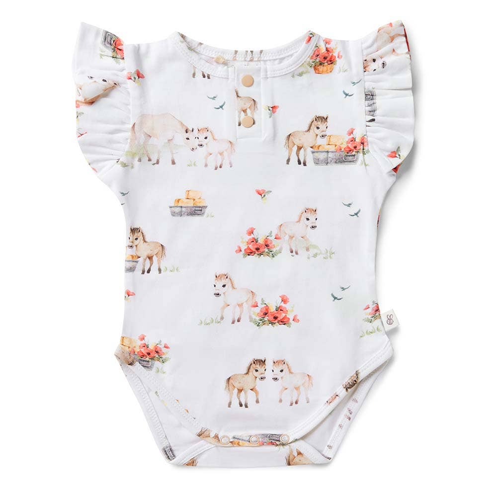 Pony Pals Short Sleeve Organic Bodysuit