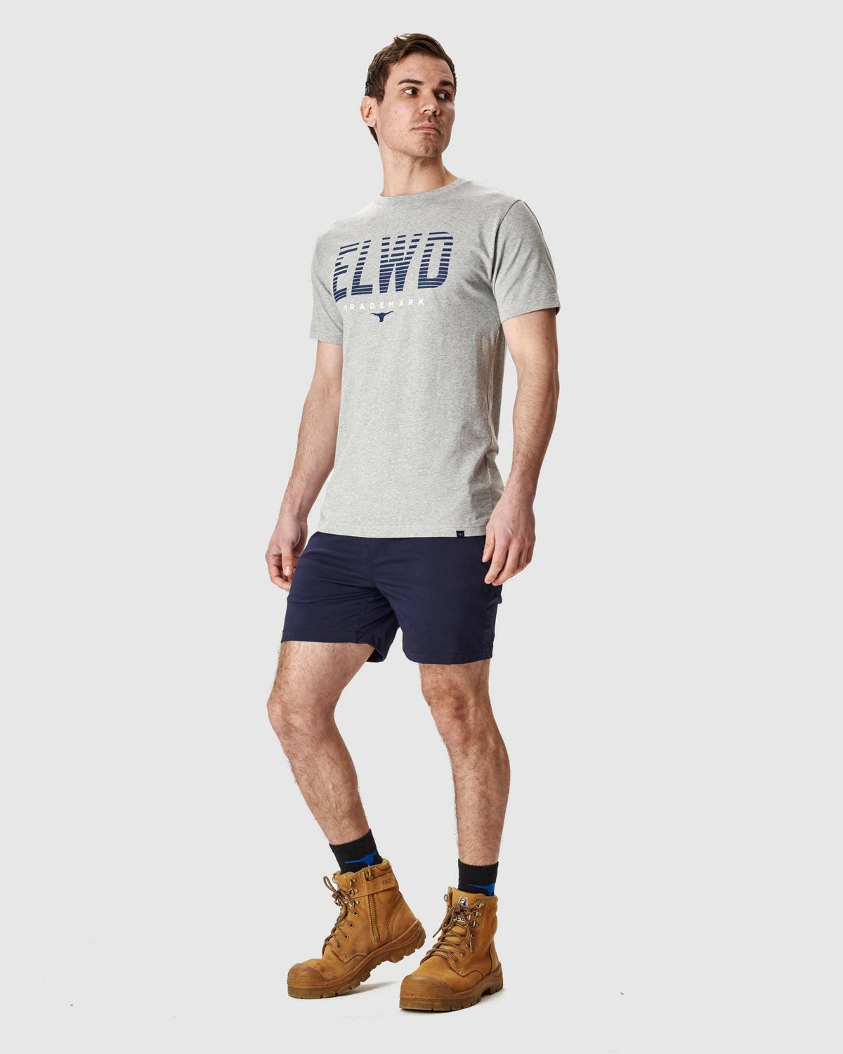 ELWD Slice Tee Grey Marle