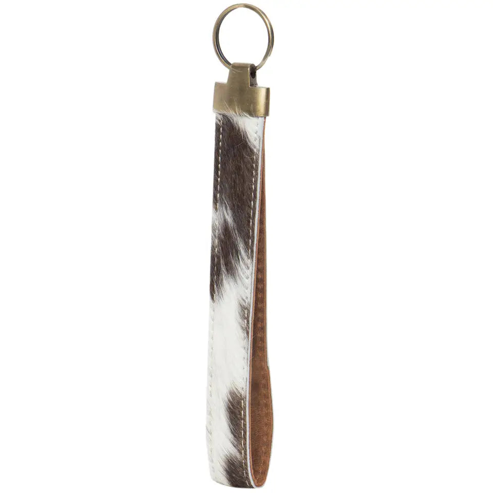 Cowhide Wristlet Oversized Keyring