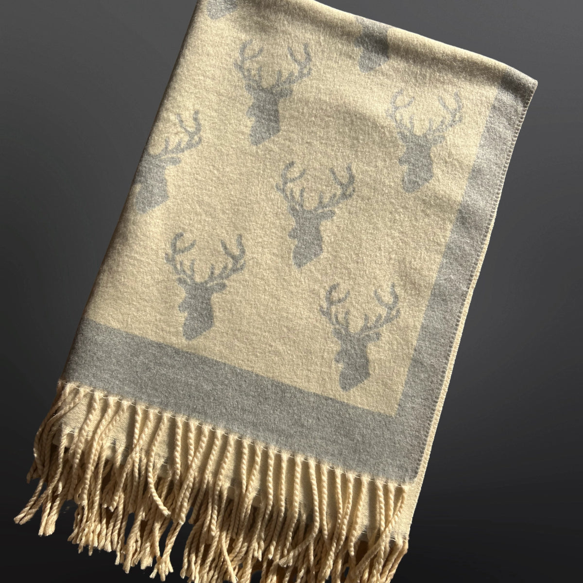 Deer Hunting Stag Head Winter Scarf La Chasse