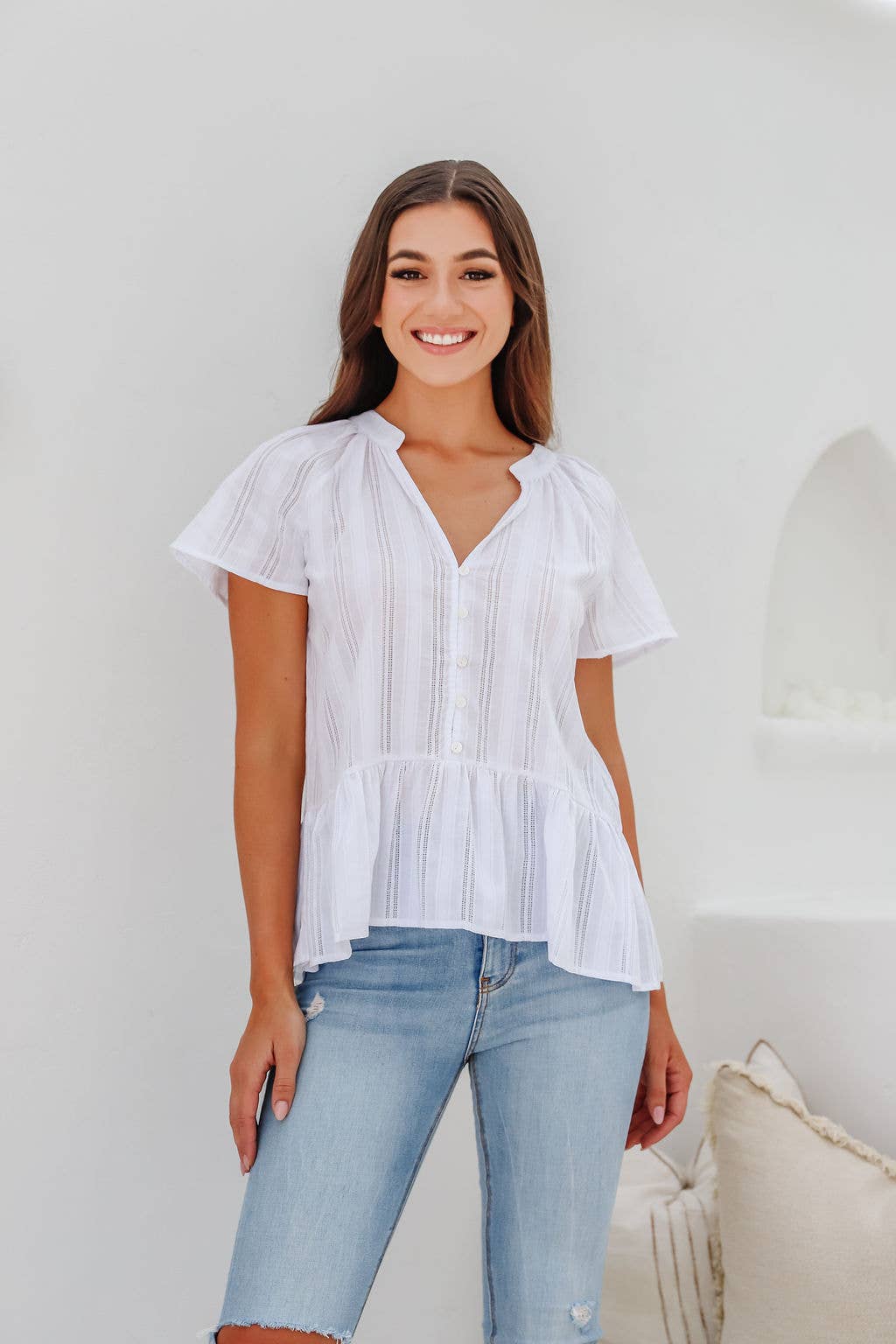 SANCTUM WHITE BLOUSE