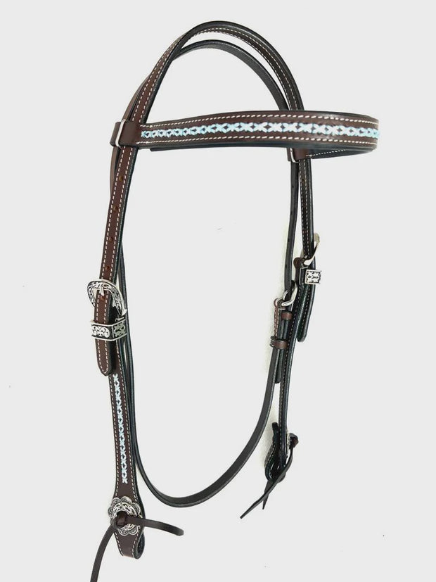 The "KENTUCKY" Denim Blue X-stitch Competition Bridle