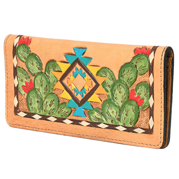 Genuine Leather Cactus Wallet