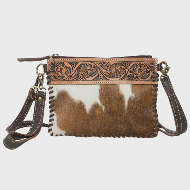 Tooling Leather Cowhide Small Clutch Bag