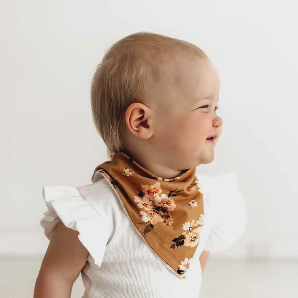 Golden Flower Organic Dribble Bib