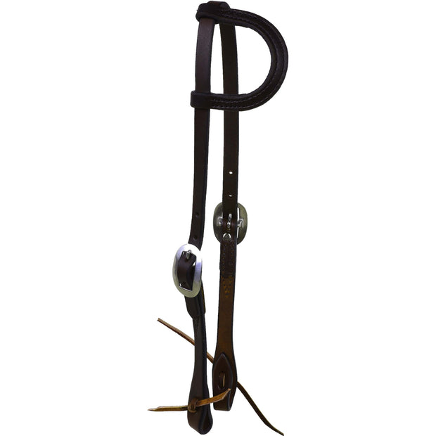 Berlin Custom Leather Dark Oiled Slip Ear Headstall