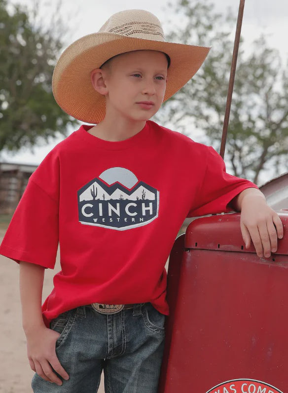 CINCH Boys Crew Neck RED