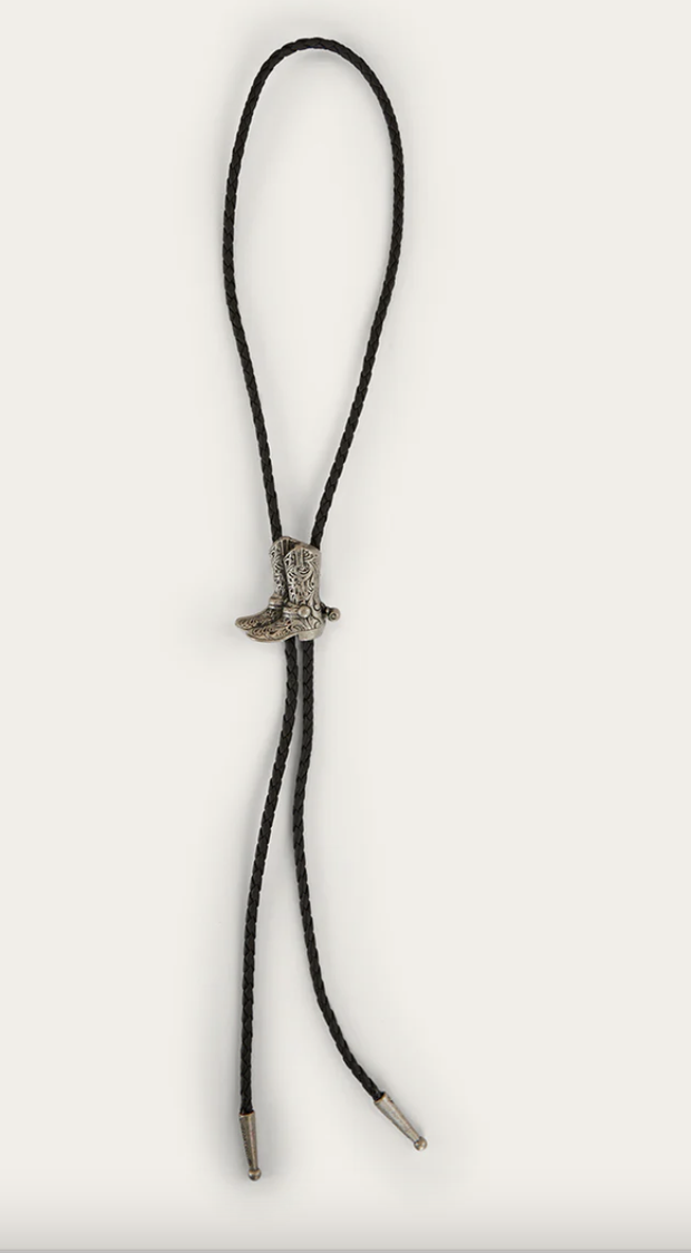 Boots Bolo Tie - Antique Silver