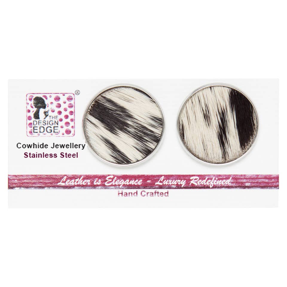 Uganda Cowhide  Stud Earrings