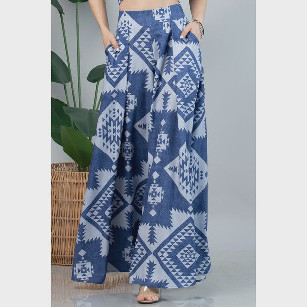 Tribal Wide leg pants