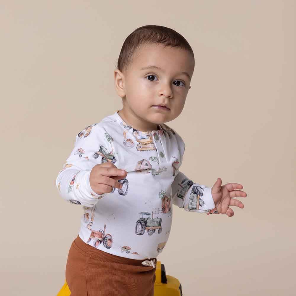 D&T Long Sleeve Organic Bodysuit