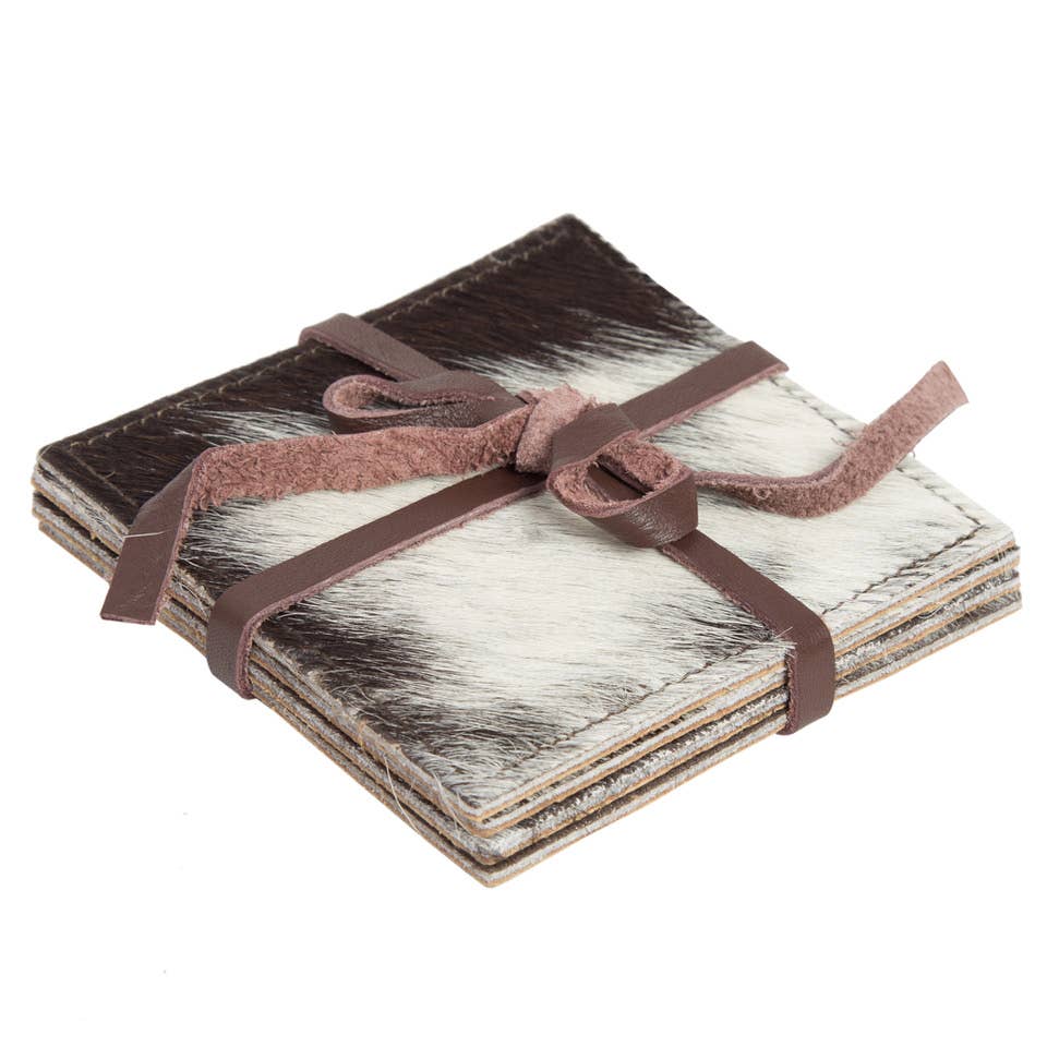 Cowhide Coaster Set of 4 - CACOS