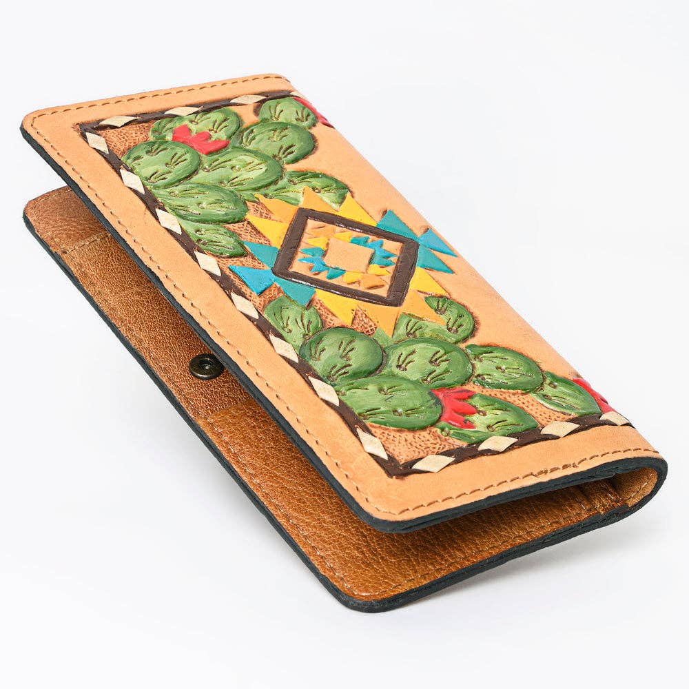 Genuine Leather Cactus Wallet