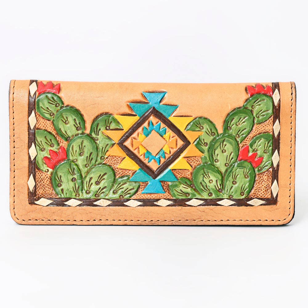 Genuine Leather Cactus Wallet