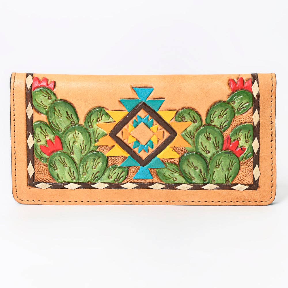 Genuine Leather Cactus Wallet