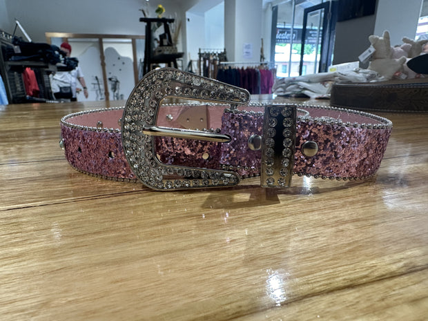 Pink Bling Girls Belt